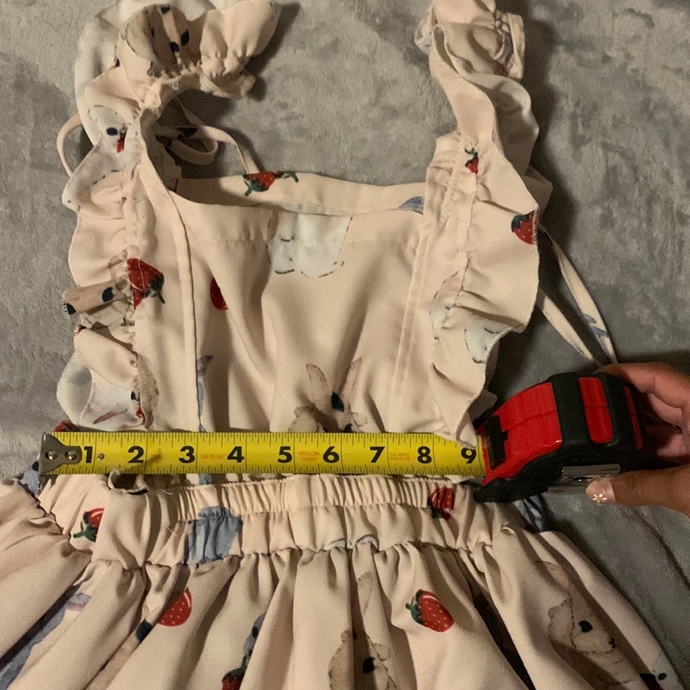 Cute Pink strawberries and bunnies dress